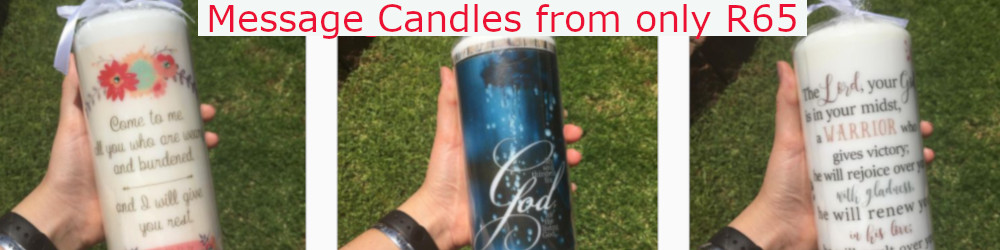 Christian message candles